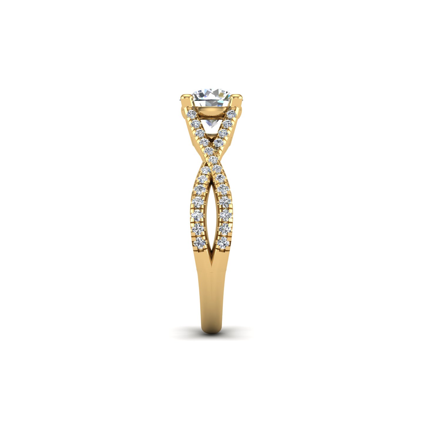 Averie twist shank Engagement Ring